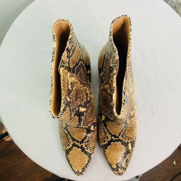 Madewell $199 Fiona Boot In Snake Embossed Leather MA449 - Picture 4 of 9